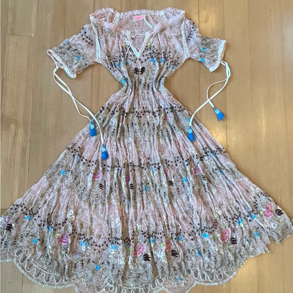 Heavy beaded Free People Maxi Dresss